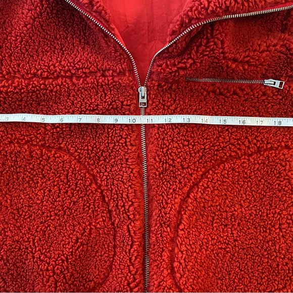 Aritzia Wilfred Free Teddy Jacket Coat Red Sz XXS EUC - Picture 5 of 6